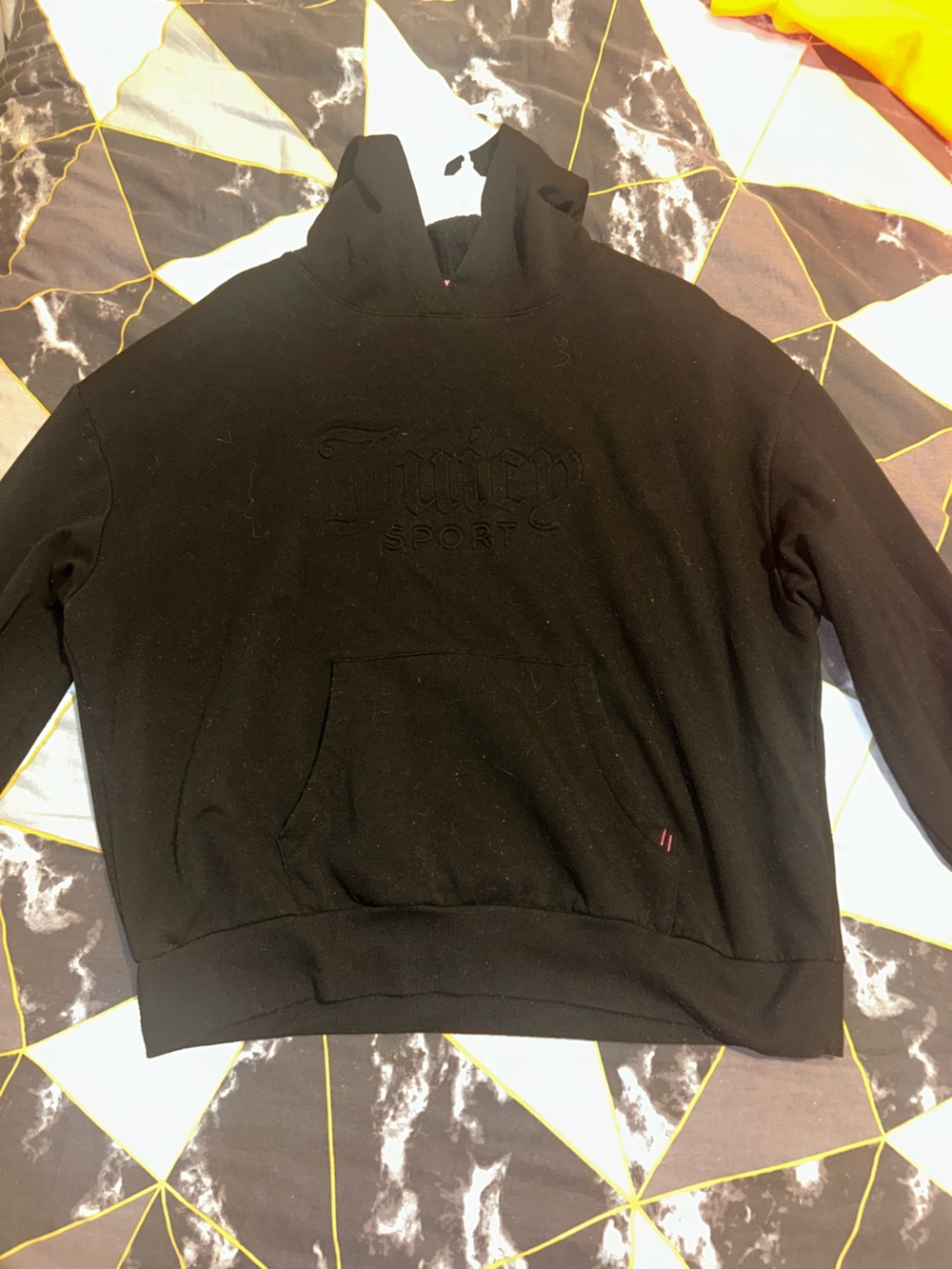 Juicy Couture Black Embossed Logo Hoodie